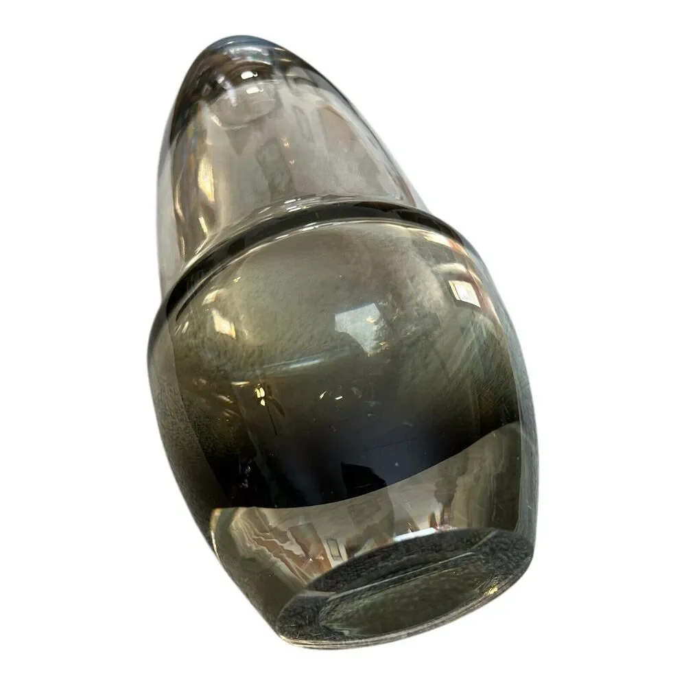 Holmegaard Smoke Art Glass Vase by Per Lutken Danish Classic Piece Unmarked 9”